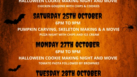 A poster of a halloween event.