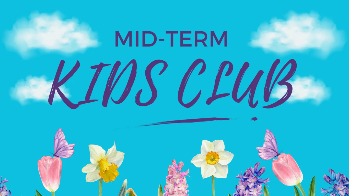 Blue background with white clouds, 