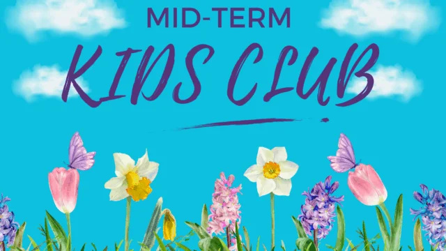 Blue background with white clouds, 