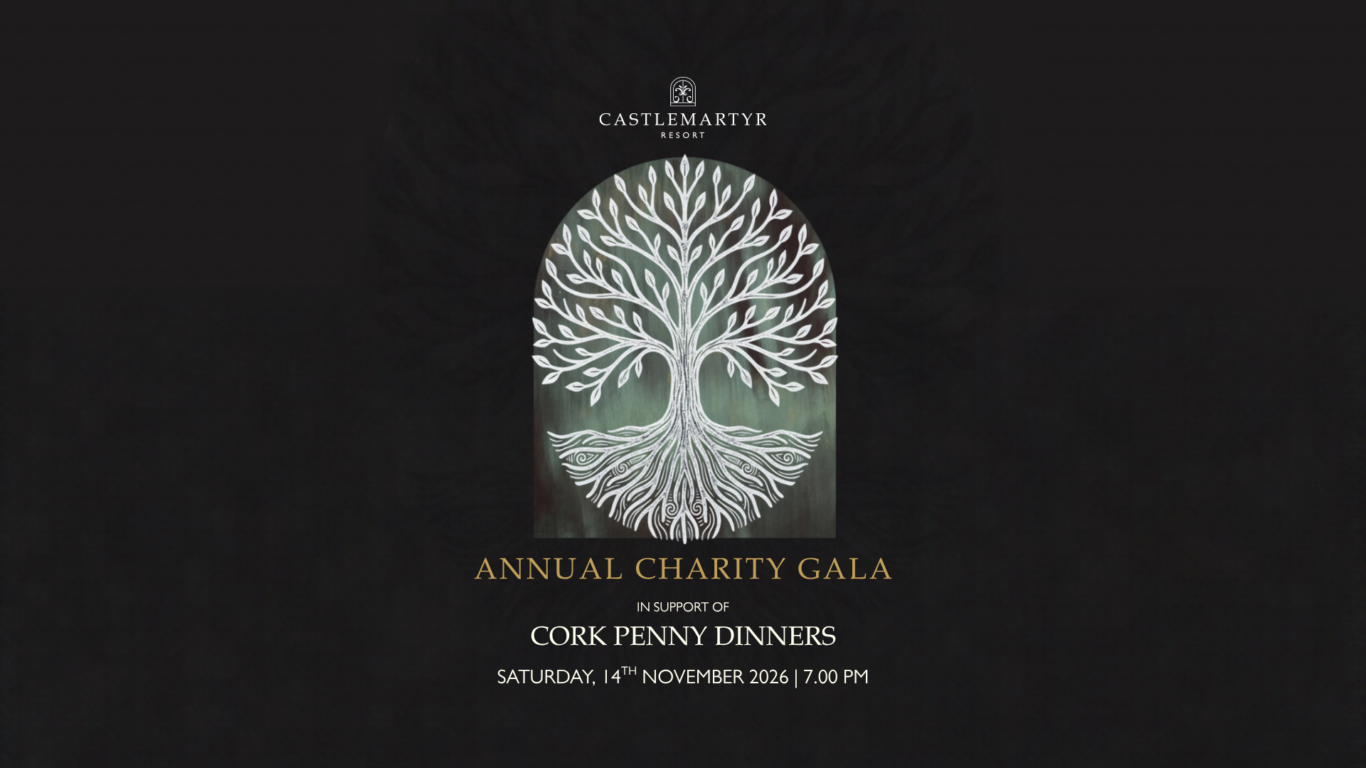 Guests at Castlemartyr Resort's elegant Annual Charity Gala enjoy luxurious ambience and community spirit, supporting Cork Penny Dinners.